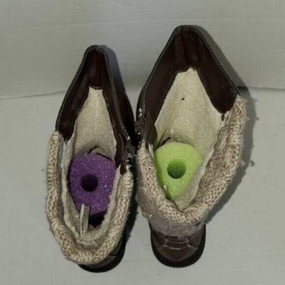 Muk Luks Boots Winter Snow Stacey Sweater Knit ZIP UP Women's WOMAN'S Size 9 - Picture 9 of 16